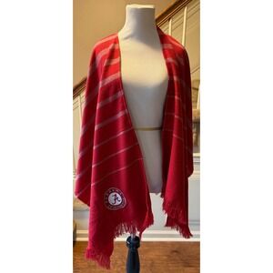 FOCO Alabama Crimson Tide Red Striped Poncho Wrap Scarf UA NCAA